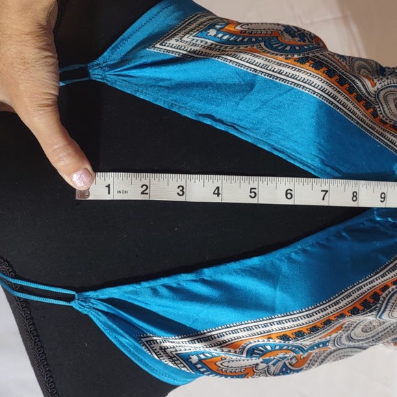 Women's India Boutique Scarf Sundress With Open Back Size Free EUC - Picture 11 of 15